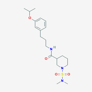 1-(dimethylsulfamoyl)-N-{3-[3-(propan-2-yloxy)phenyl]propyl}piperidine-3-carboxamide