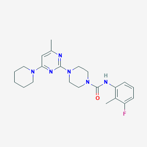 N-(3-fluoro-2-methylphenyl)-4-[4-methyl-6-(1-piperidinyl)-2-pyrimidinyl]-1-piperazinecarboxamide