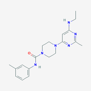 4-[6-(ethylamino)-2-methyl-4-pyrimidinyl]-N-(3-methylphenyl)-1-piperazinecarboxamide