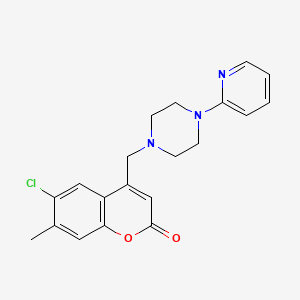 6-chloro-7-methyl-4-{[4-(pyridin-2-yl)piperazin-1-yl]methyl}-2H-chromen-2-one