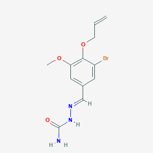 molecular formula C12H14BrN3O3 B449956 4-(Allyloxy)-3-bromo-5-methoxybenzaldehyde semicarbazone 