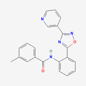 molecular formula C21H16N4O2 B4499578 3-methyl-N-{2-[3-(3-pyridinyl)-1,2,4-oxadiazol-5-yl]phenyl}benzamide 