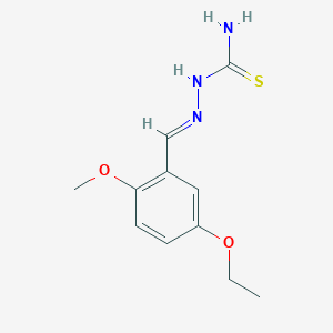 molecular formula C11H15N3O2S B449958 (2E)-2-(5-ethoxy-2-methoxybenzylidene)hydrazinecarbothioamide 