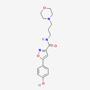 5-(4-hydroxyphenyl)-N-[3-(4-morpholinyl)propyl]-3-isoxazolecarboxamide