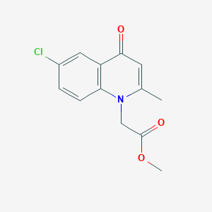 methyl (6-chloro-2-methyl-4-oxo-1(4H)-quinolinyl)acetate