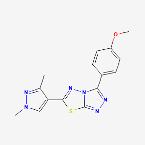 4-[6-(1,3-DIMETHYL-1H-PYRAZOL-4-YL)[1,2,4]TRIAZOLO[3,4-B][1,3,4]THIADIAZOL-3-YL]PHENYL METHYL ETHER