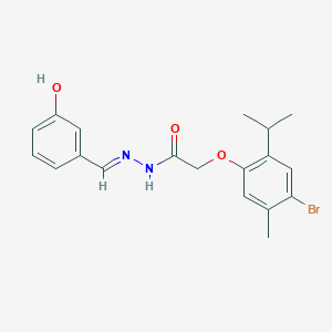 2-(4-bromo-2-isopropyl-5-methylphenoxy)-N'-(3-hydroxybenzylidene)acetohydrazide