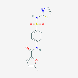 molecular formula C15H13N3O4S2 B449961 5-methyl-N-[4-(1,3-thiazol-2-ylsulfamoyl)phenyl]furan-2-carboxamide 