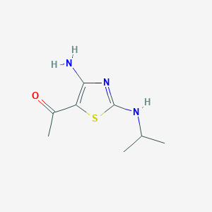 1-{4-AMINO-2-[(PROPAN-2-YL)AMINO]-1,3-THIAZOL-5-YL}ETHAN-1-ONE