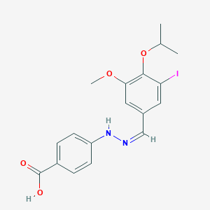 4-[2-(3-Iodo-4-isopropoxy-5-methoxybenzylidene)hydrazino]benzoic acid
