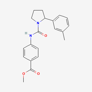 methyl 4-({[2-(3-methylphenyl)-1-pyrrolidinyl]carbonyl}amino)benzoate