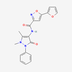 N-(1,5-dimethyl-3-oxo-2-phenyl-2,3-dihydro-1H-pyrazol-4-yl)-5-(2-furyl)-3-isoxazolecarboxamide