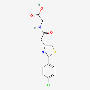 Glycine, N-[2-[2-(4-chlorophenyl)-4-thiazolyl]acetyl]-