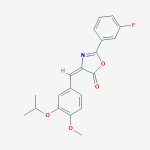 molecular formula C20H18FNO4 B449967 2-(3-fluorophenyl)-4-(3-isopropoxy-4-methoxybenzylidene)-1,3-oxazol-5(4H)-one 