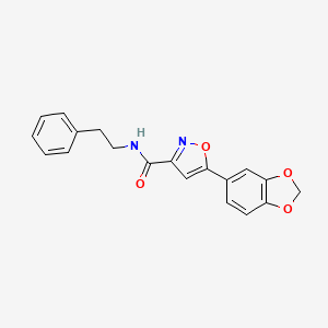 5-(1,3-benzodioxol-5-yl)-N-(2-phenylethyl)-3-isoxazolecarboxamide