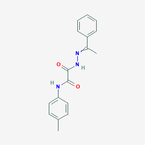 N-(4-methylphenyl)-2-oxo-2-[2-(1-phenylethylidene)hydrazino]acetamide