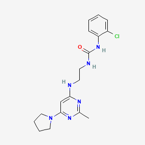 N-(2-chlorophenyl)-N'-(2-{[2-methyl-6-(1-pyrrolidinyl)-4-pyrimidinyl]amino}ethyl)urea