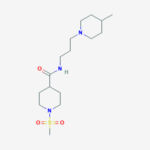 1-METHANESULFONYL-N-[3-(4-METHYLPIPERIDIN-1-YL)PROPYL]PIPERIDINE-4-CARBOXAMIDE