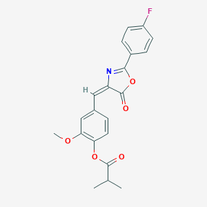 4-[(2-(4-fluorophenyl)-5-oxo-1,3-oxazol-4(5H)-ylidene)methyl]-2-methoxyphenyl 2-methylpropanoate