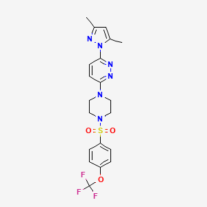 3-(3,5-dimethyl-1H-pyrazol-1-yl)-6-(4-{[4-(trifluoromethoxy)phenyl]sulfonyl}-1-piperazinyl)pyridazine