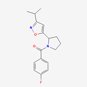 5-[1-(4-Fluorobenzoyl)pyrrolidin-2-YL]-3-(propan-2-YL)-1,2-oxazole