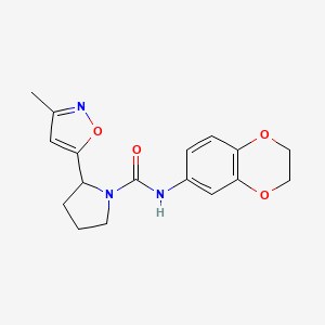 N-(2,3-dihydro-1,4-benzodioxin-6-yl)-2-(3-methyl-1,2-oxazol-5-yl)pyrrolidine-1-carboxamide