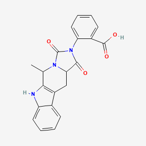 2-(10-methyl-12,14-dioxo-8,11,13-triazatetracyclo[7.7.0.02,7.011,15]hexadeca-1(9),2,4,6-tetraen-13-yl)benzoic acid