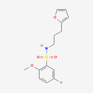 5-fluoro-N-[3-(furan-2-yl)propyl]-2-methoxybenzenesulfonamide