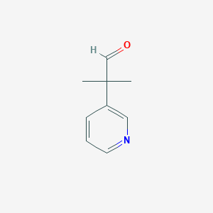 molecular formula C9H11NO B044998 2-Methyl-2-(3-pyridinyl)propanal CAS No. 120690-79-1