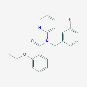 molecular formula C21H19FN2O2 B4499814 2-ETHOXY-N-[(3-FLUOROPHENYL)METHYL]-N-(PYRIDIN-2-YL)BENZAMIDE 