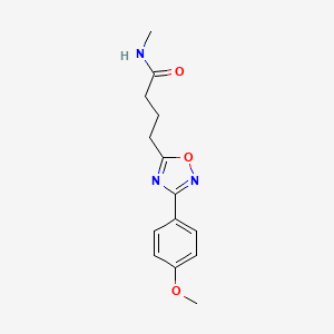 molecular formula C14H17N3O3 B4499815 4-[3-(4-methoxyphenyl)-1,2,4-oxadiazol-5-yl]-N-methylbutanamide 