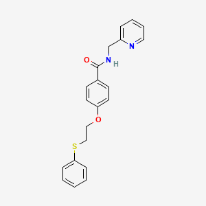 4-[2-(phenylthio)ethoxy]-N-(2-pyridinylmethyl)benzamide