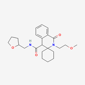 2'-(2-methoxyethyl)-1'-oxo-N-(tetrahydrofuran-2-ylmethyl)-1',4'-dihydro-2'H-spiro[cyclohexane-1,3'-isoquinoline]-4'-carboxamide