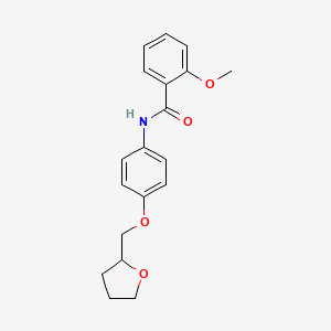 2-methoxy-N-[4-(tetrahydrofuran-2-ylmethoxy)phenyl]benzamide