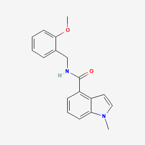 molecular formula C18H18N2O2 B4499837 N-(2-methoxybenzyl)-1-methyl-1H-indole-4-carboxamide 