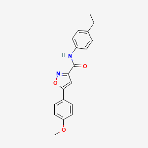 molecular formula C19H18N2O3 B4499853 N-(4-ethylphenyl)-5-(4-methoxyphenyl)-3-isoxazolecarboxamide 