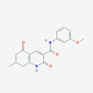 molecular formula C18H18N2O4 B4499864 N-(3-methoxyphenyl)-7-methyl-2,5-dioxo-1,2,5,6,7,8-hexahydro-3-quinolinecarboxamide 