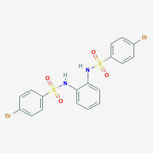 molecular formula C18H14Br2N2O4S2 B449987 4-bromo-N-(2-{[(4-bromophenyl)sulfonyl]amino}phenyl)benzenesulfonamide 
