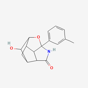 9-Hydroxy-6-(3-methylphenyl)-7-oxa-5-azatetracyclo[6.3.0.02,6.03,10]undecan-4-one