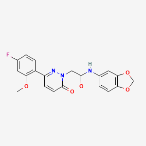 N-(1,3-benzodioxol-5-yl)-2-[3-(4-fluoro-2-methoxyphenyl)-6-oxopyridazin-1(6H)-yl]acetamide