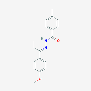 molecular formula C18H20N2O2 B449993 N'-[1-(4-methoxyphenyl)propylidene]-4-methylbenzohydrazide 