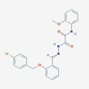 molecular formula C23H20BrN3O4 B449995 2-(2-{2-[(4-bromobenzyl)oxy]benzylidene}hydrazino)-N-(2-methoxyphenyl)-2-oxoacetamide 