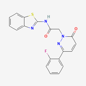 N-[(2Z)-1,3-benzothiazol-2(3H)-ylidene]-2-[3-(2-fluorophenyl)-6-oxopyridazin-1(6H)-yl]acetamide