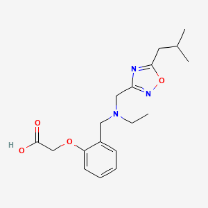 [2-({ethyl[(5-isobutyl-1,2,4-oxadiazol-3-yl)methyl]amino}methyl)phenoxy]acetic acid