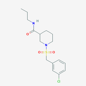 1-[(3-chlorobenzyl)sulfonyl]-N-propyl-3-piperidinecarboxamide