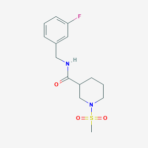 N-(3-fluorobenzyl)-1-(methylsulfonyl)-3-piperidinecarboxamide