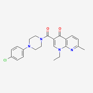 3-{[4-(4-chlorophenyl)piperazino]carbonyl}-1-ethyl-7-methyl[1,8]naphthyridin-4(1H)-one