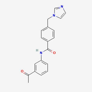 N-(3-acetylphenyl)-4-(imidazol-1-ylmethyl)benzamide