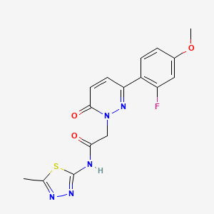 2-[3-(2-fluoro-4-methoxyphenyl)-6-oxopyridazin-1(6H)-yl]-N-[(2E)-5-methyl-1,3,4-thiadiazol-2(3H)-ylidene]acetamide