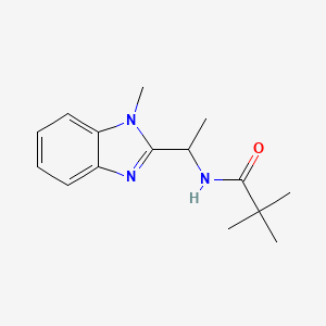 2,2-dimethyl-N-[1-(1-methyl-1H-benzimidazol-2-yl)ethyl]propanamide